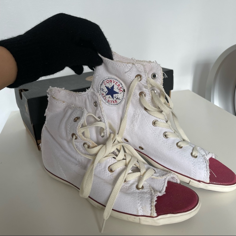 Vintage open toe converse sneakers